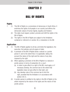 CHAPTER 2 BILL OF RIGHTS Rights