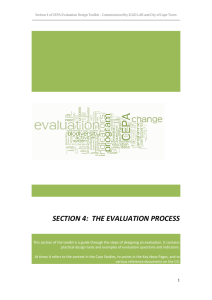 SECTION 4:  THE EVALUATION PROCESS