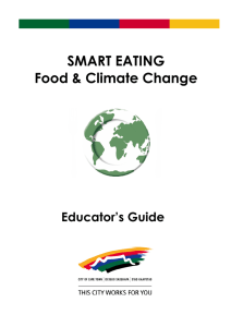 SMART EATING Food &amp; Climate Change Educator’s Guide
