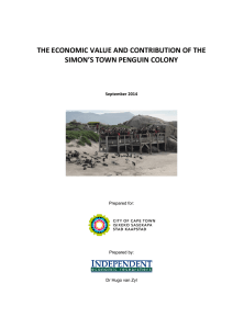 THE ECONOMIC VALUE AND CONTRIBUTION OF THE SIMON’S TOWN PENGUIN COLONY