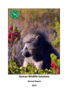 Human Wildlife Solutions Annual Report 2015