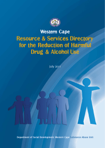 Resource &amp; Services Directory for the  Reduction of Harmful Western Cape