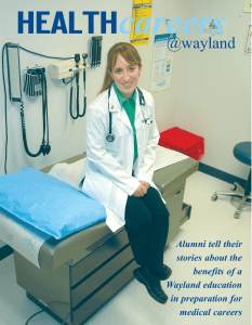 careers HEALTH @wayland Alumni tell their