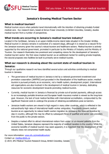 Jamaica’s Growing Medical Tourism Sector  What is medical tourism?