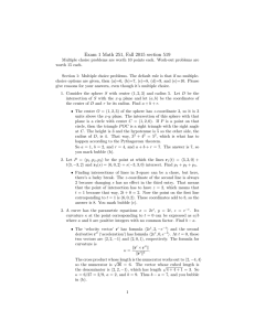 Exam 1 Math 251, Fall 2015 section 519