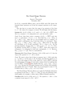 The Closed Range Theorem