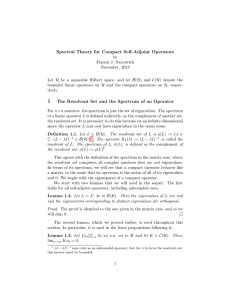 Spectral Theory for Compact Self-Adjoint Operators