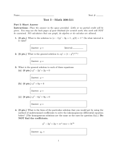 Test I—Math 308-511