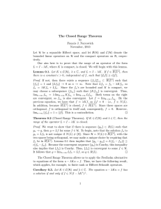 The Closed Range Theorem