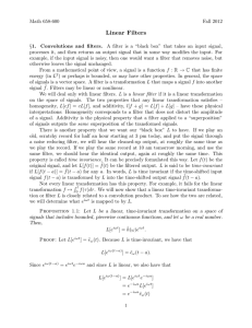 Linear Filters