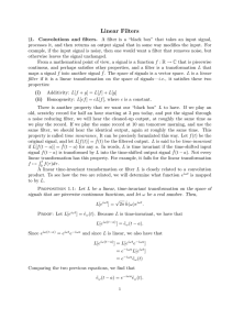 Linear Filters