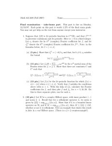 Math 641-600 (Fall 2007) Name 1
