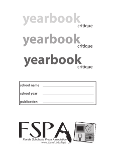 yearbook  critique school name