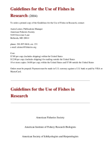 Guidelines for the Use of Fishes in Research  (2004)