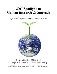 2007 Spotlight on Student Research &amp; Outreach  April 20