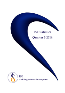 ISI Statistics Quarter 3 2014 ISI Tackling problem debt together