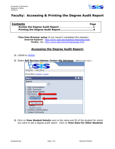 Faculty:  Accessing &amp; Printing the Degree Audit Report  Contents