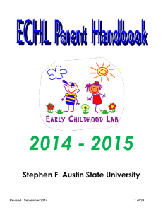 2014 - 2015 Stephen F. Austin State University  Revised:  September 2014