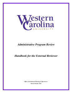 Administrative Program Review Handbook for the External Reviewer