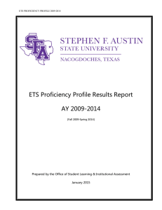 ETS Proficiency Profile Results Report AY 2009-2014