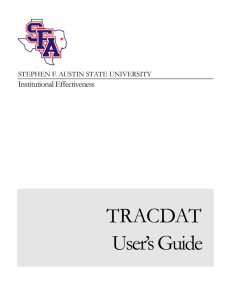 TRACDAT User’s Guide Institutional Effectiveness