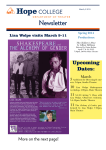 Newsletter Upcoming Dates: March