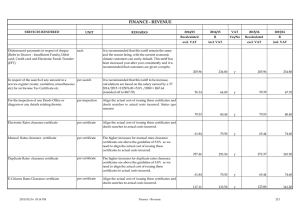 FINANCE - REVENUE