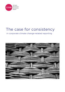 The case for consistency  in corporate climate change-related reporting