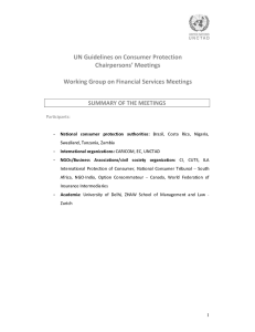 UN Guidelines on Consumer Protection Chairpersons’ Meetings