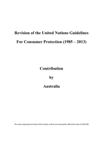 Revision of the United Nations Guidelines Contribution