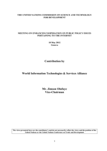 THE UNITED NATIONS COMMISSION ON SCIENCE AND TECHNOLOGY FOR DEVELOPMENT