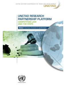 UNCTAD RESEARCH PARTNERSHIP PLATFORM COMPETITION LAW AND THE STATE