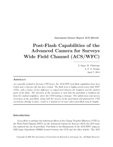 Post-Flash Capabilities of the Advanced Camera for Surveys Wide Field Channel (ACS/WFC) A