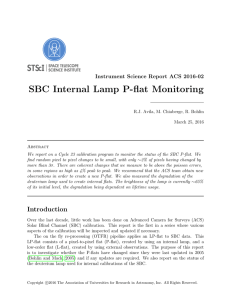 SBC Internal Lamp P-flat Monitoring Instrument Science Report ACS 2016-02