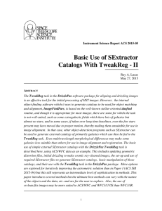 Basic Use of SExtractor Catalogs With TweakReg - II
