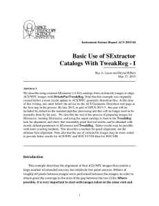 Basic Use of SExtractor Catalogs With TweakReg - I