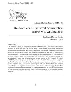 Readout Dark: Dark Current Accumulation   During ACS/WFC Readout  A Instrument Science Report ACS 2014­02 