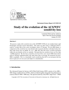 Study of the evolution of the ACS/WFC sensitivity loss