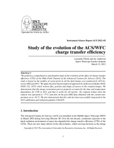 Study of the evolution of the ACS/WFC charge transfer efficiency