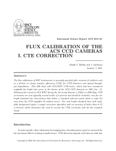 FLUX CALIBRATION OF THE ACS CCD CAMERAS I. CTE CORRECTION SPACE