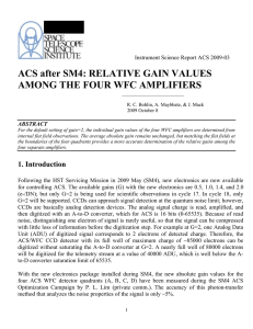ACS after SM4: RELATIVE GAIN VALUES AMONG THE FOUR WFC AMPLIFIERS