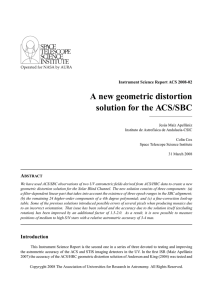 A new geometric distortion solution for the ACS/SBC