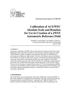 Calibration of ACS/WFC Absolute Scale and Rotation Astrometric Reference Field