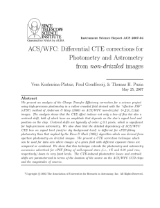 ACS/WFC: Differential CTE corrections for Photometry and Astrometry from non-drizzled images