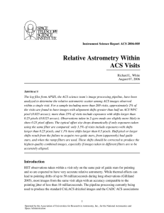 Relative Astrometry Within ACS Visits