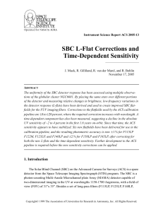 SBC L-Flat Corrections and Time-Dependent Sensitivity