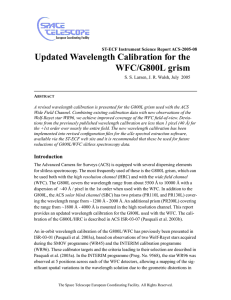 Updated Wavelength Calibration for the WFC/G800L grism