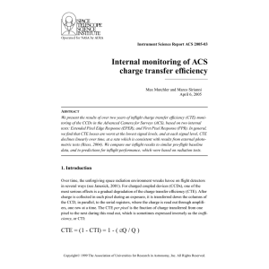 Internal monitoring of ACS charge transfer efficiency