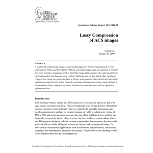 Lossy Compression of ACS images