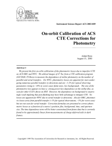 On-orbit Calibration of ACS CTE Corrections for Photometry